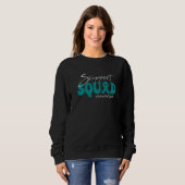 Support Squad Interstitial Cystitis Awareness Teal Trui (Voorkant volledig)