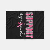 Support Squad Leopard Pink Warrior Breast Cancer A Fleece Deken (Voorkant (Horizontaal))