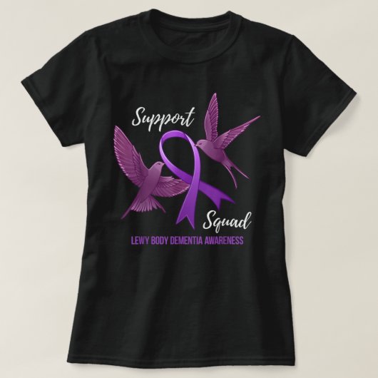 Support Squad Lewy Body Dementia Bewustheid T-shirt (Design voorkant)