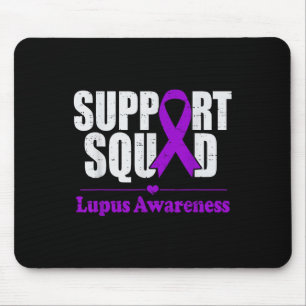 Support Squad Lupus Awareness Paarse auto-immuunzi Muismat