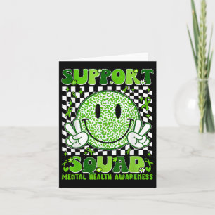 Support Squad Mental Health Awareness Green Ribbon Kaart