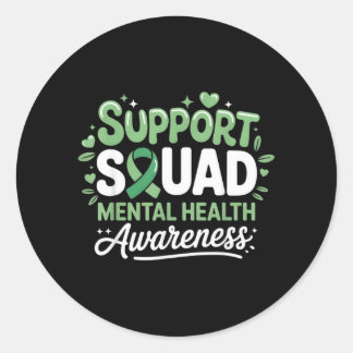 Support Squad Mental Health Awareness Month Green Ronde Sticker