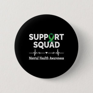 Support Squad Mentale Gezondheidsvoorlichting Maan Ronde Button 5,7 Cm