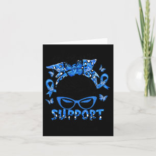 Support Squad Messy Bun Ataxia Bewustzijnsgeschenk Kaart