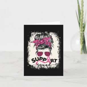 Support Squad Messy Bun Breast Cancer Awareness Pi Kaart