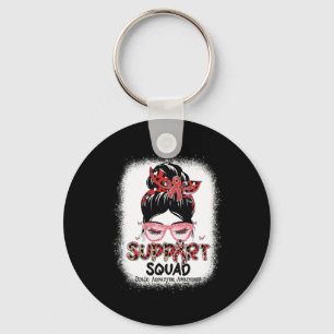 Support Squad Messy Bun Butterfly Brain Aneurysm A Sleutelhanger