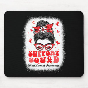 Support Squad Messy Bun Butterfly Red Ribbon Blood Muismat