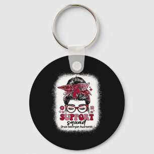 Support Squad Messy Bun Hersenaneurysma Sleutelhanger