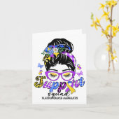 Support Squad Messy Bun Leopard Blaaskanker AWA Kaart (Gele Bloem)