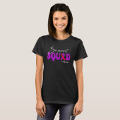 Support Squad Migraine Awareness Purple & Red Ribb T-shirt (Voorkant volledig)