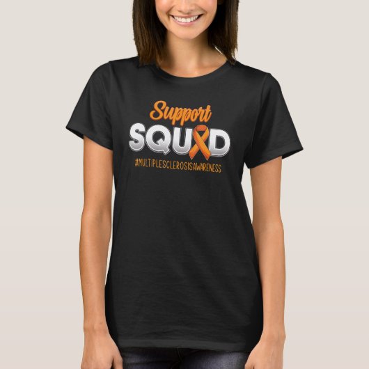 Support Squad Multiple Sclerosis Awareness Warrior T-shirt (Voorkant)