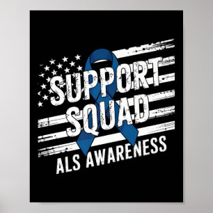 Support Squad ook bewustmakingsmaand Amerikaanse F Poster