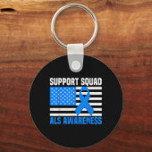Support Squad ook bewustmakingsmaand Amerikaanse F Sleutelhanger (Voorkant)