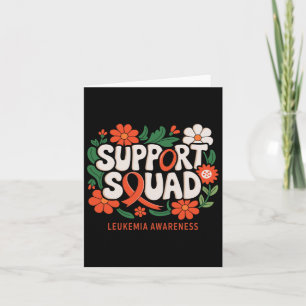 Support Squad Orange Ribbon Leukemia Blood Cancer Kaart
