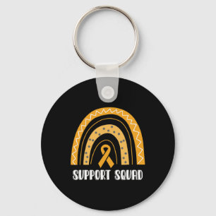 Support Squad Oranje Rainbow Ribbon RSD CRPS Aware Sleutelhanger