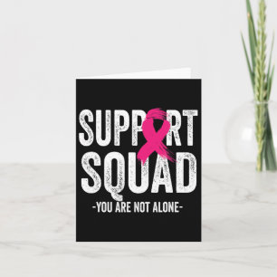 Support Squad Pink Ribbon Warrior Breast Cancer Aw Kaart