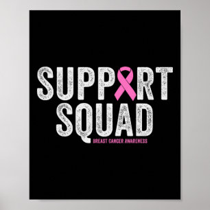 Support Squad Pink Warrior Breast Cancer Bewusthei Poster