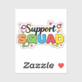 Support Squad - Rainbow Hearts Pride Ally Sticker (Vel)