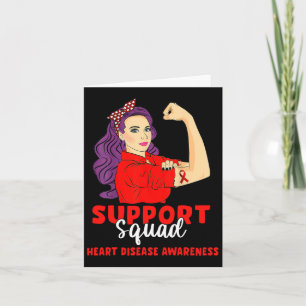 Support Squad Red Warrior Heart Disease Awareness Kaart