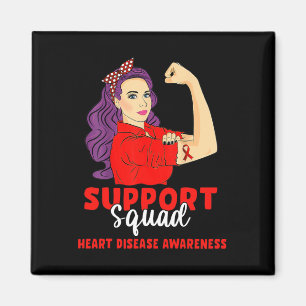 Support Squad Red Warrior Heart Disease Awareness Magneet