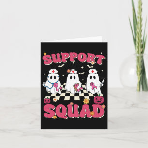 Support Squad Retro Groovy Nurse Borstkanker AWA Kaart