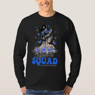 Support Squad Rommelige Knot Vlinder Diabetes Bewu T-shirt