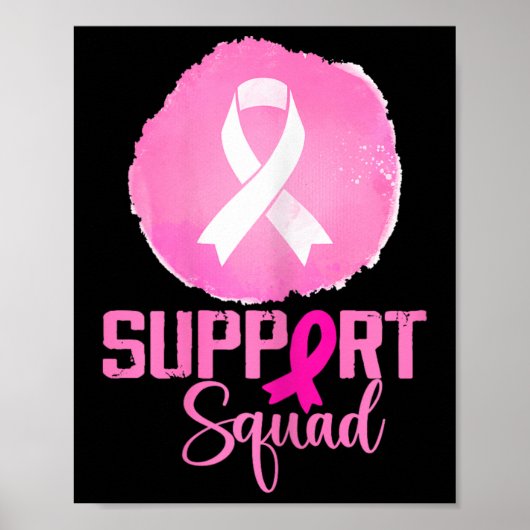 Support Squad Roze Support Squad Borstkanker AWA Poster (Voorkant)