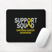 Support Squad Sarcoma Cancer Awareness Yellow Ribb Muismat (Met muis)