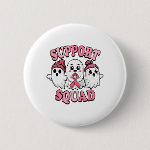 Support Squad Schattigee geesten Borstkanker Bewus Ronde Button 5,7 Cm