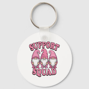 Support Squad Schattigee Roze Gnoom borstkanker Sleutelhanger