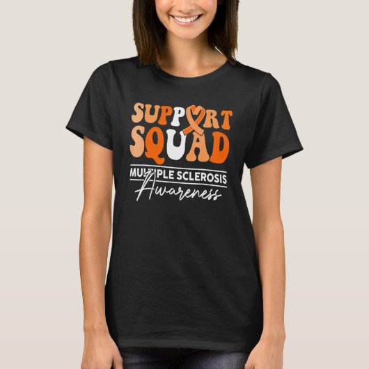 Support Squad Sunflower Hair Multiple Sclerosis T-shirt (Voorkant)