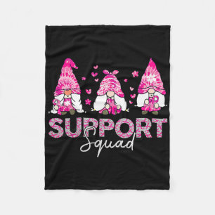 Support Squad Tie Dye Gnome Borstkanker Awarenes Fleece Deken