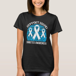 Support Squad Type 1 Diabetes Awareness T1D Blue R T-shirt