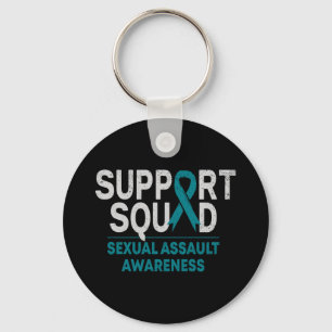 Support Squad UAL Adult Awareness Month Blauwgroen Sleutelhanger