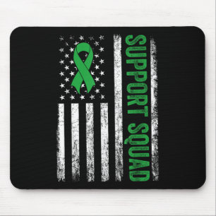 Support Squad US Vlag Green Ribbon Geestelijke Gez Muismat