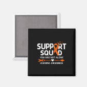 Support Squad Warrior Leukemia Awareness Feather Magneet (Voorkant / Achterkant)