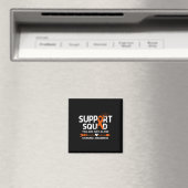 Support Squad Warrior Leukemia Awareness Feather Magneet (Insitu (Vaatwasser))