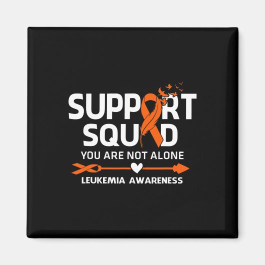 Support Squad Warrior Leukemia Awareness Feather Magneet (Voorkant)
