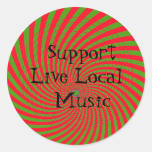 Support Sticker Live Local Music