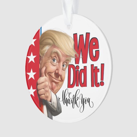 Support TRUMP Ornement acrylique (devant)