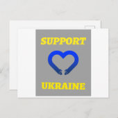 SUPPORT UKRAINE BRIEFKAART (Voorkant / Achterkant)