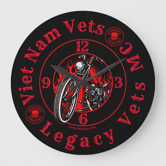 Support VNVLV MC Horloge en rouge classique/noir (Recto)