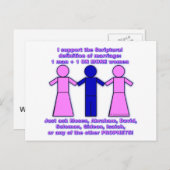 Support voor briefkaart van polygamie (Voorkant / Achterkant)