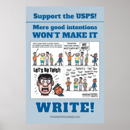 Support voor de USPS! Poster