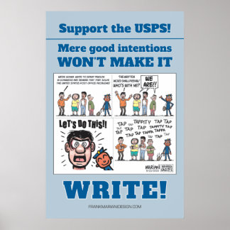 Support voor de USPS! Poster