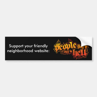 Support voor je vriendelijke website bumpersticker