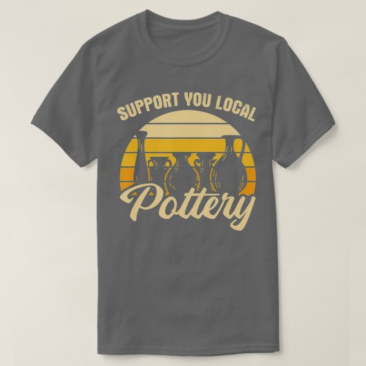 Support voor lokale Potter-keramische keramische P T-shirt (Design voorkant)