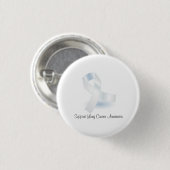 Support voor Lung Cancer Awareness - Ronde Button (Voorkant /achterkant)