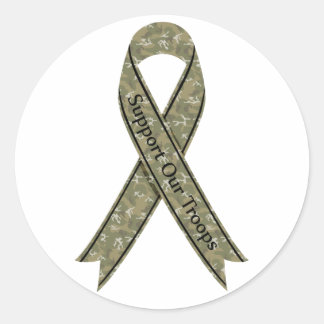 Support voor onze troepencampagne ronde sticker