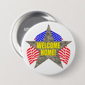 Support voor onze troepenwelkome thuisButton Ronde Button 7,6 Cm (Voorkant /achterkant)
